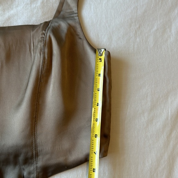 NWT House of Harlow 1960 Satin Corset Crop Top with Zip Up Back in Taupe Size M - Picture 9 of 11